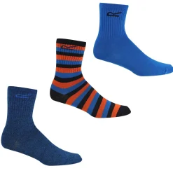 Kids 3 Pack Outdoor Sock | Navy Hawaiian Blue