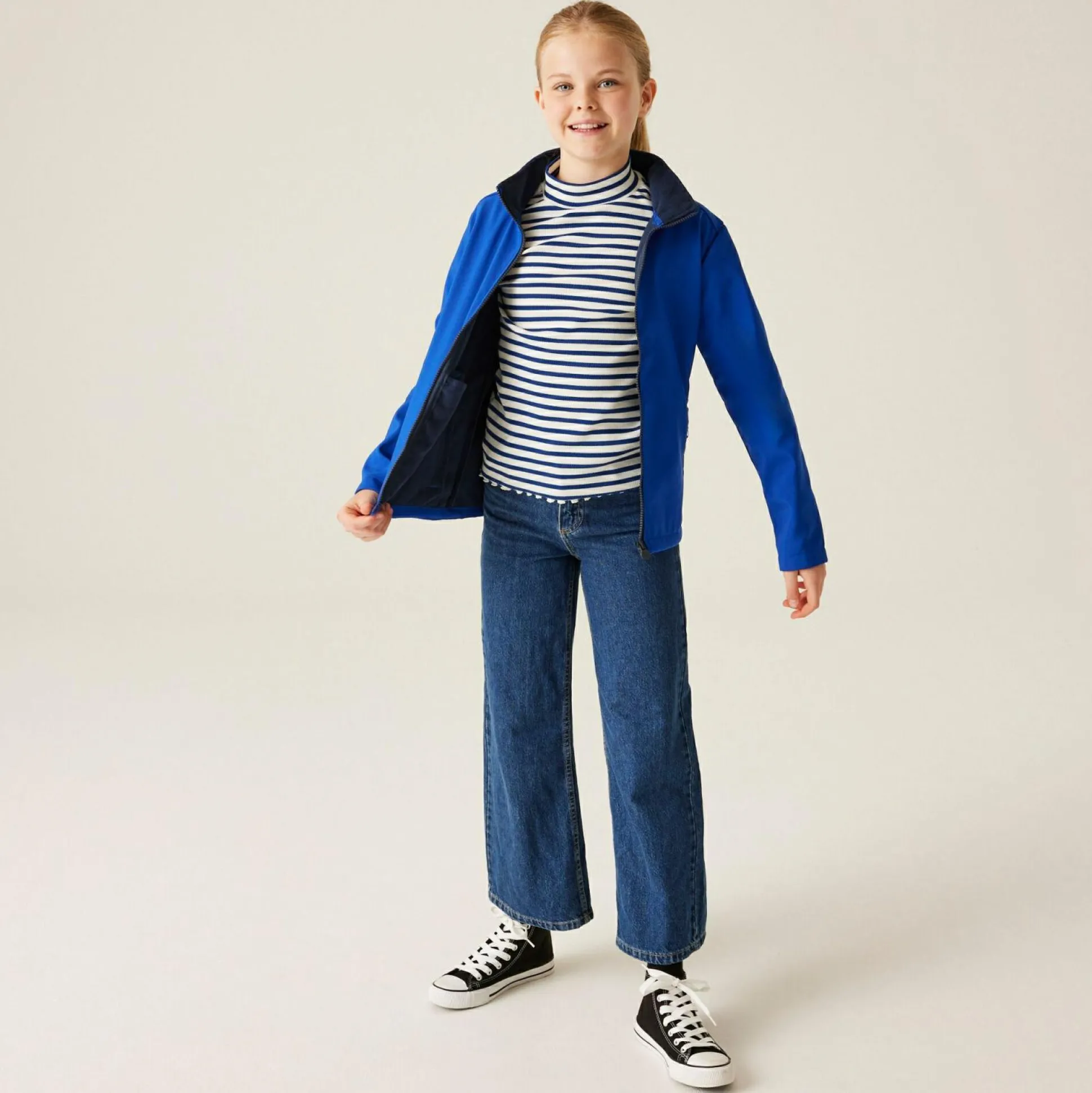 Kids' Ablaze 2-Layer Softshell | New Royal/Navy
