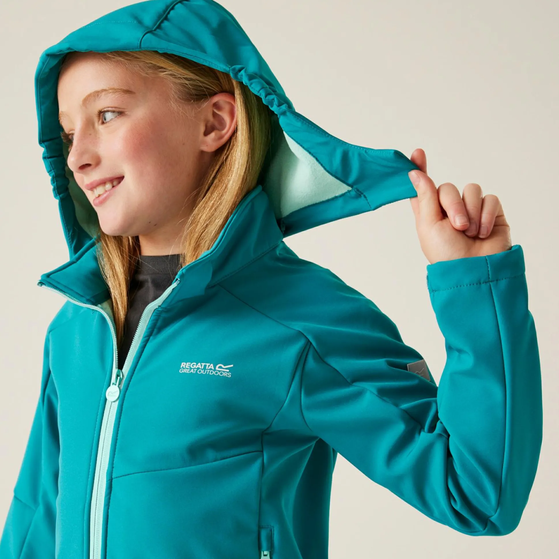 Kids' Acidity VIII Softshell Jacket | Exotic Plume Aruba Blue