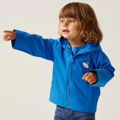 Kids' Animal Print Waterproof Jacket | Bubbles The Shark Hawaiian Blue