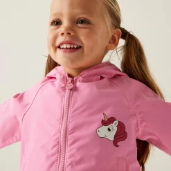 Kids' Animal Print Waterproof Jacket | Luna The Unicorn Sweet Pink