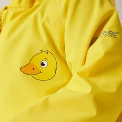Kids' Animal Print Waterproof Jacket | Pebbles The Duck Sunbeam