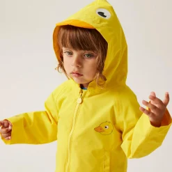 Kids' Animal Print Waterproof Jacket | Pebbles The Duck Sunbeam