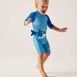 Kids' Animal Swimsuit | Bubble The Shark Elysium Blue Hawaiian Blue