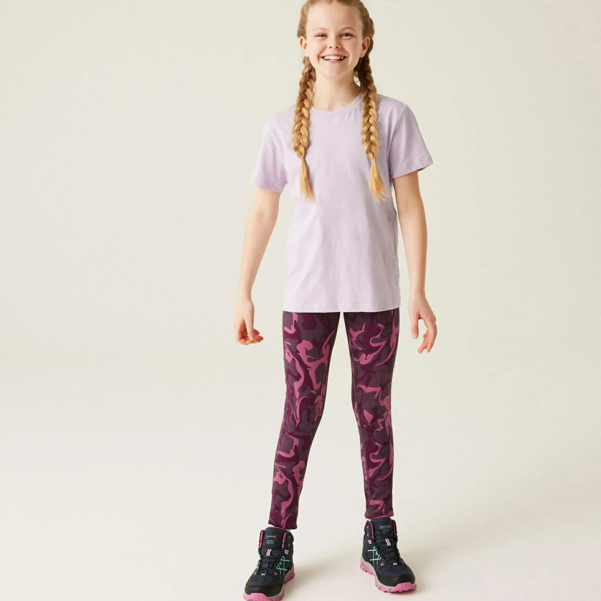 Kids' Barlia Winter Leggings | Deep Plum Marble