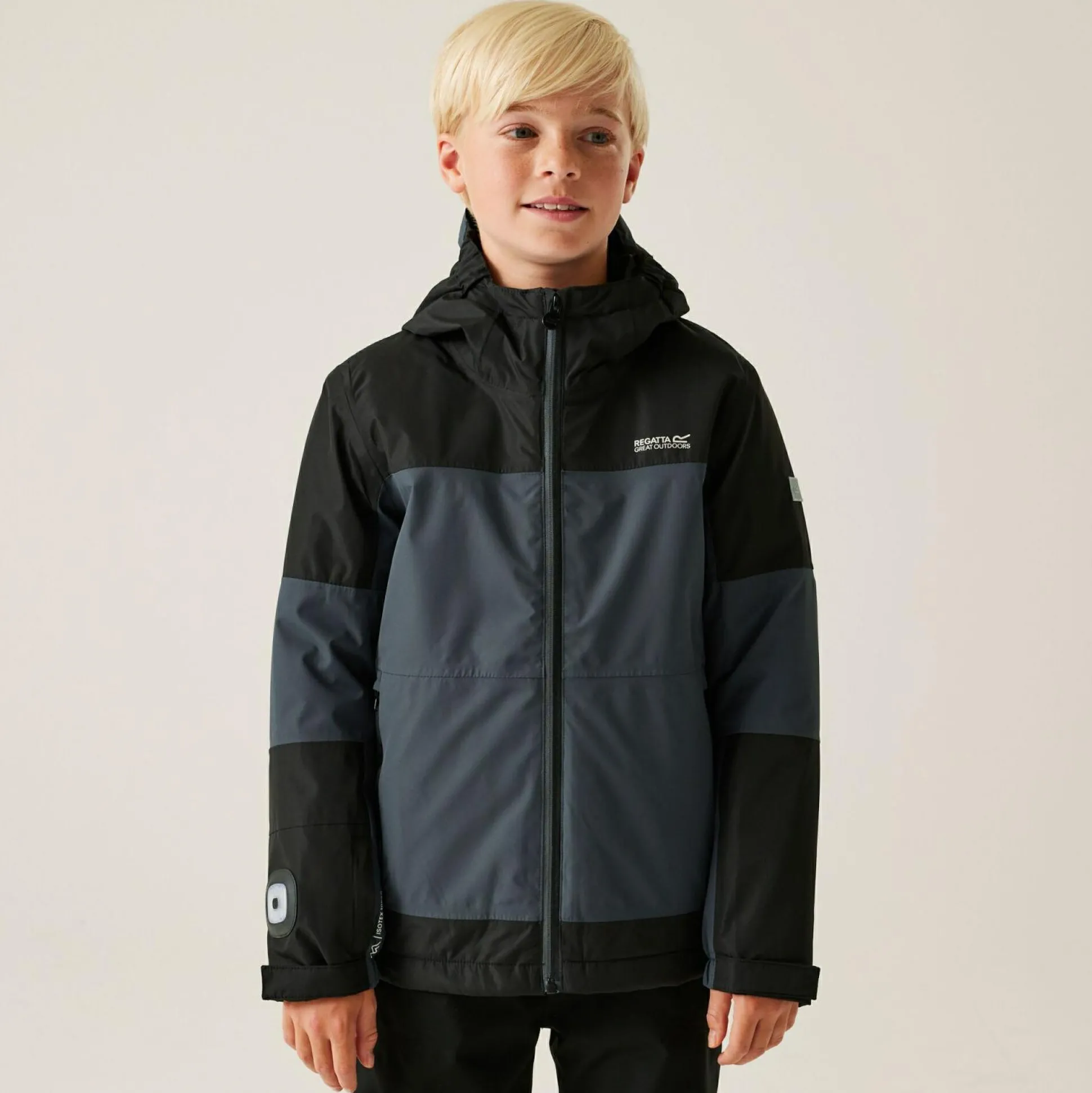 Kids' Beamz IV Waterproof Jacket | Seal Grey Black