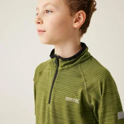 Kids' Berley Half Zip Top | Nephrite Green Black
