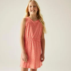 Kids' Beylina Dress | Peach Bloom White Micro Dot