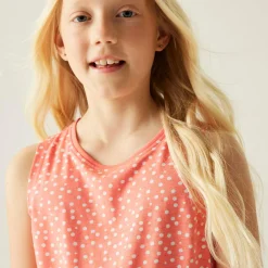 Kids' Beylina Dress | Peach Bloom White Micro Dot
