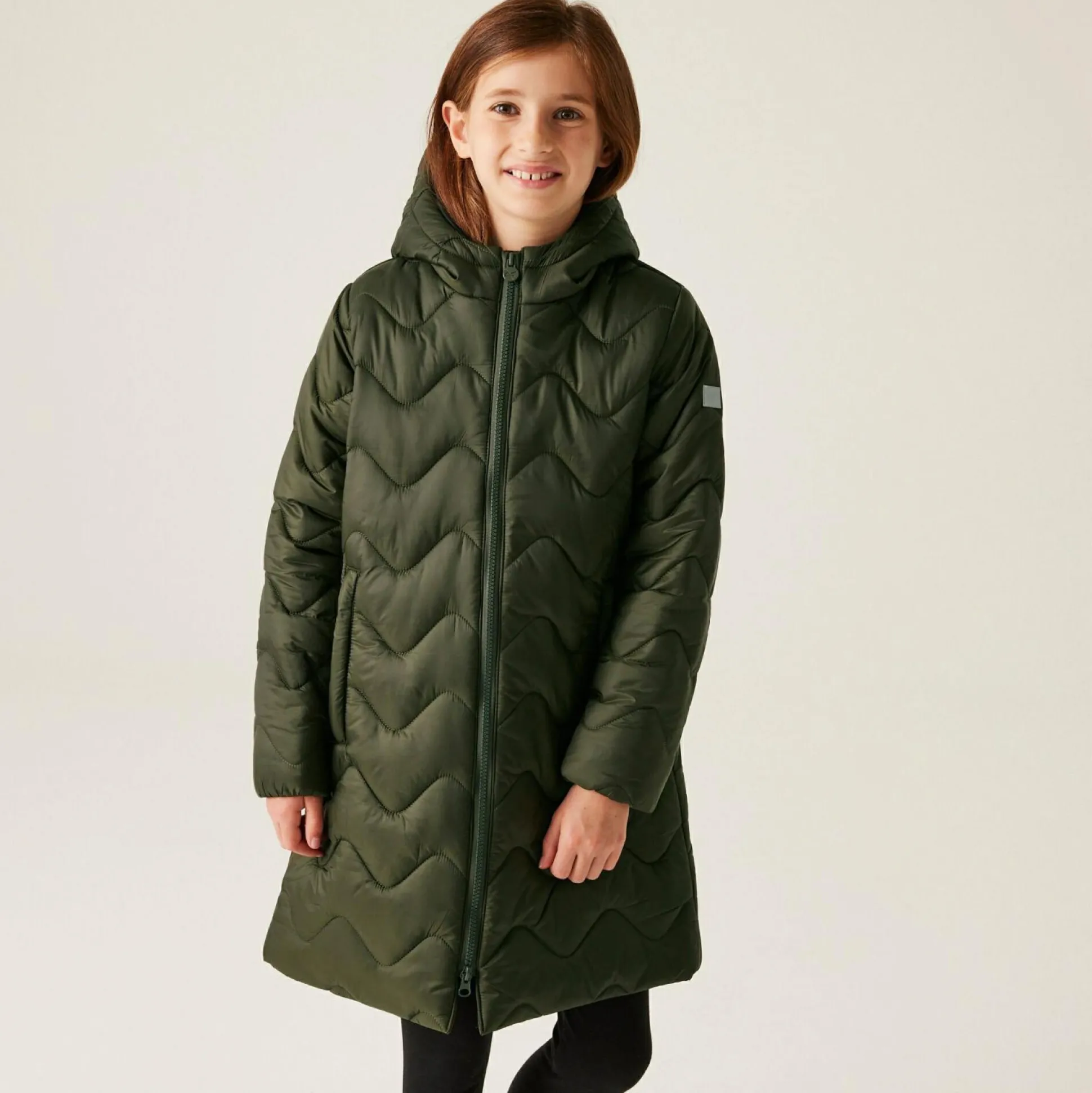 Kids' Cambrie Quilted Jackets | Dark Khaki Black