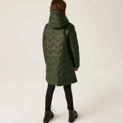 Kids' Cambrie Quilted Jackets | Dark Khaki Black