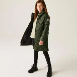 Kids' Cambrie Quilted Jackets | Dark Khaki Black