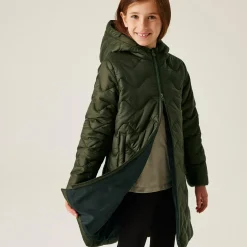 Kids' Cambrie Quilted Jackets | Dark Khaki Black