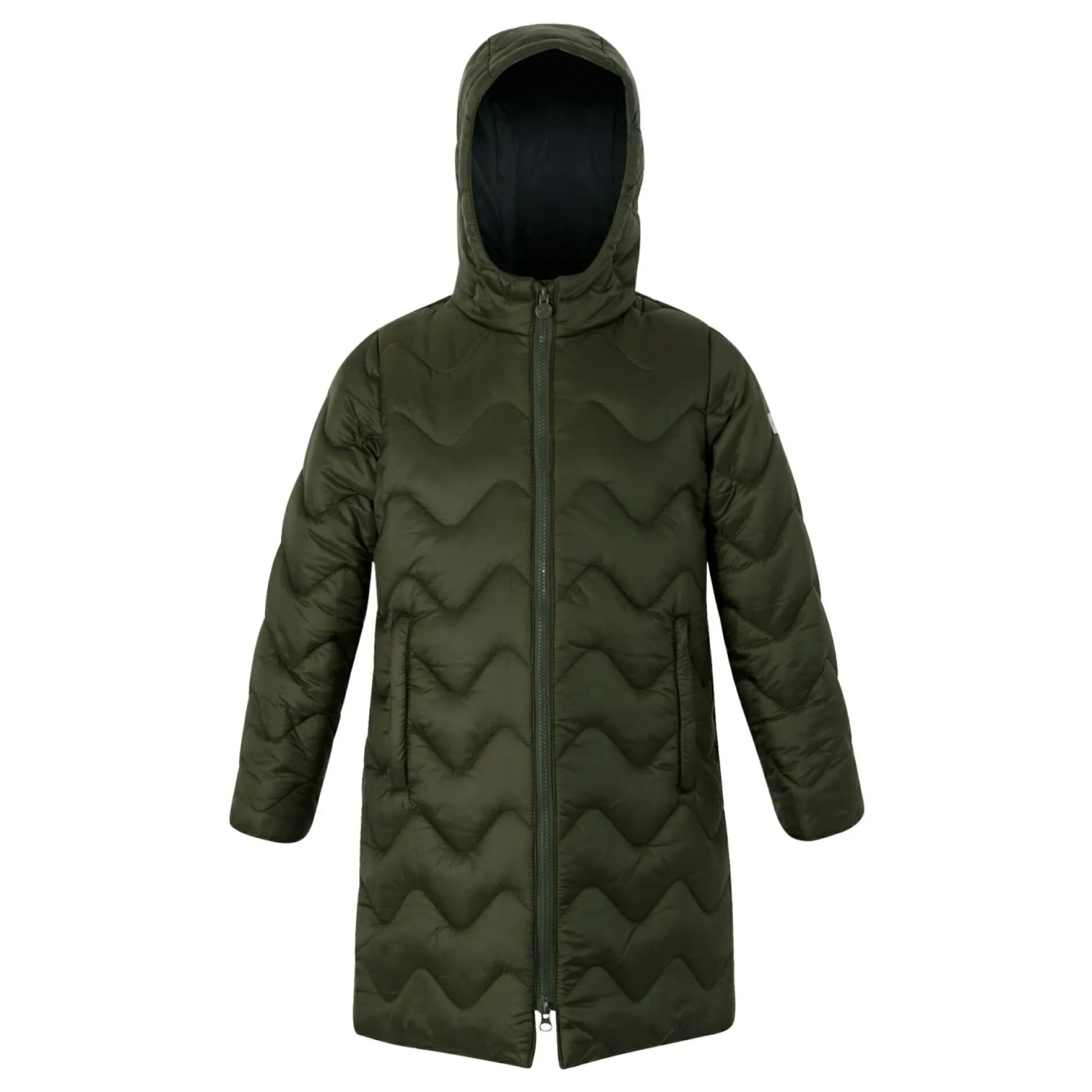 Kids' Cambrie Quilted Jackets | Dark Khaki Black