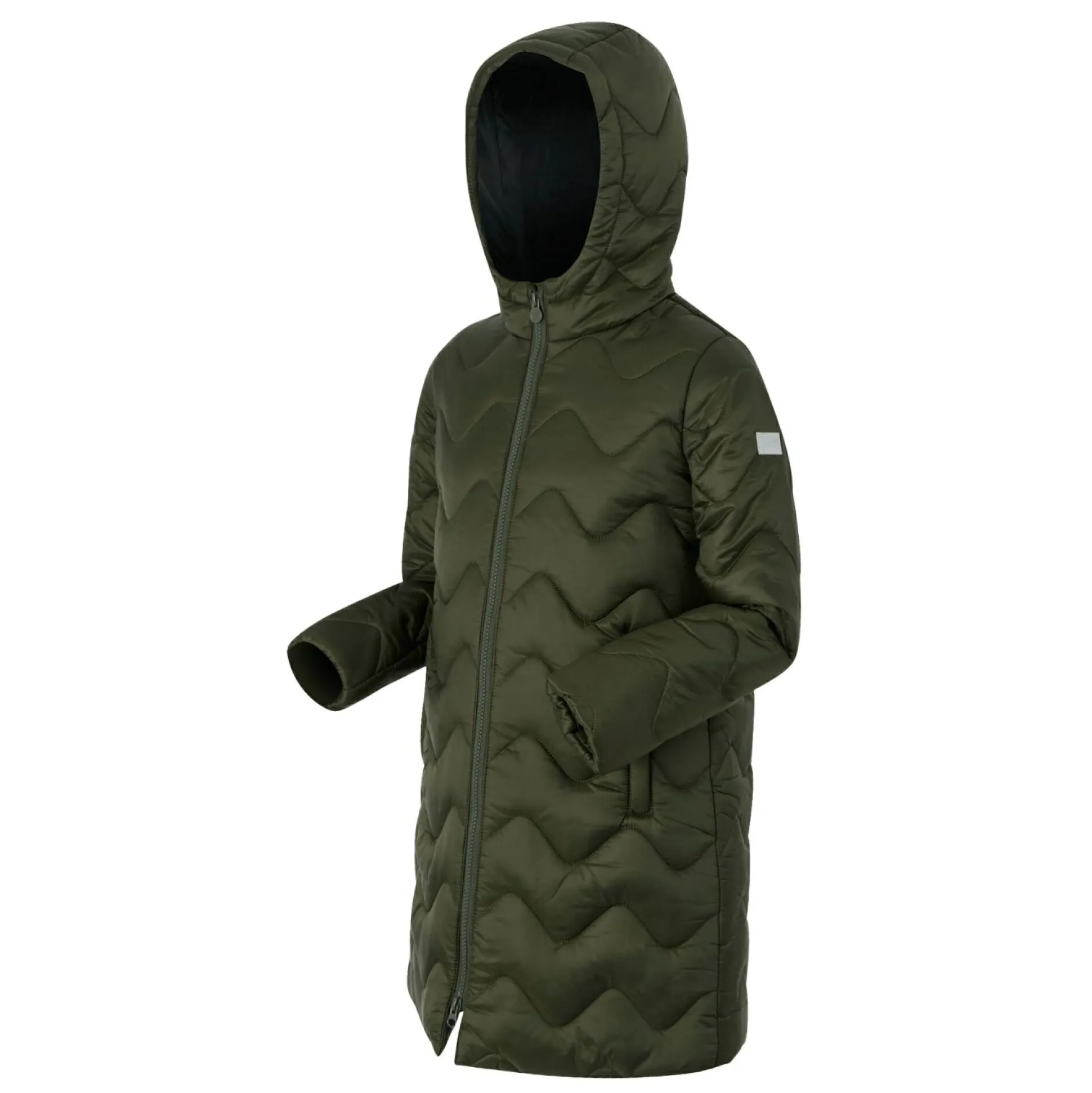 Kids' Cambrie Quilted Jackets | Dark Khaki Black