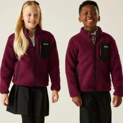 Kids' Frankie Warm Full Zip Fleece | Dark Pimento