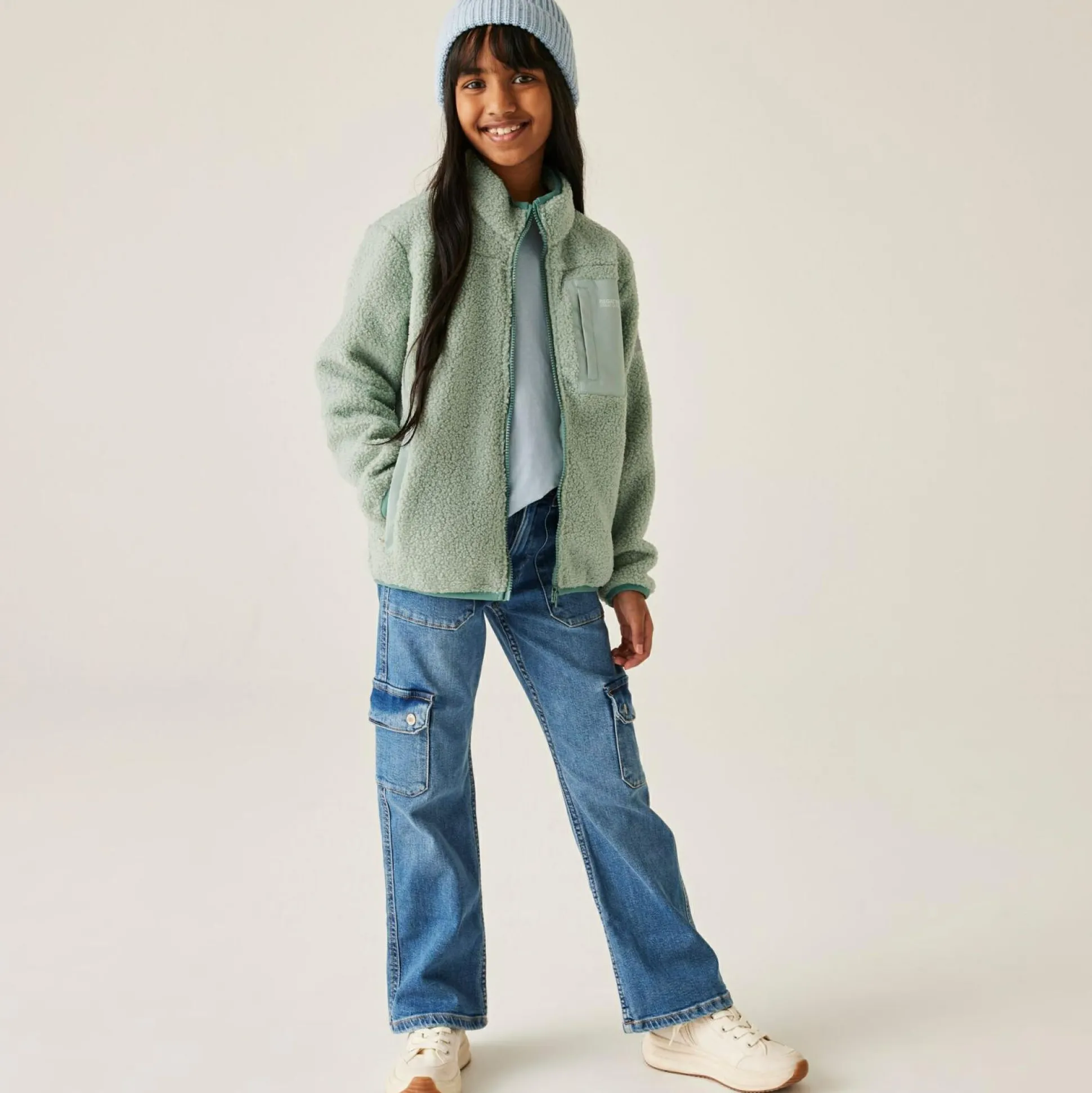 Kids' Frankie Warm Full Zip Fleece | Green Haze