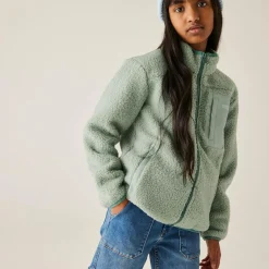 Kids' Frankie Warm Full Zip Fleece | Green Haze
