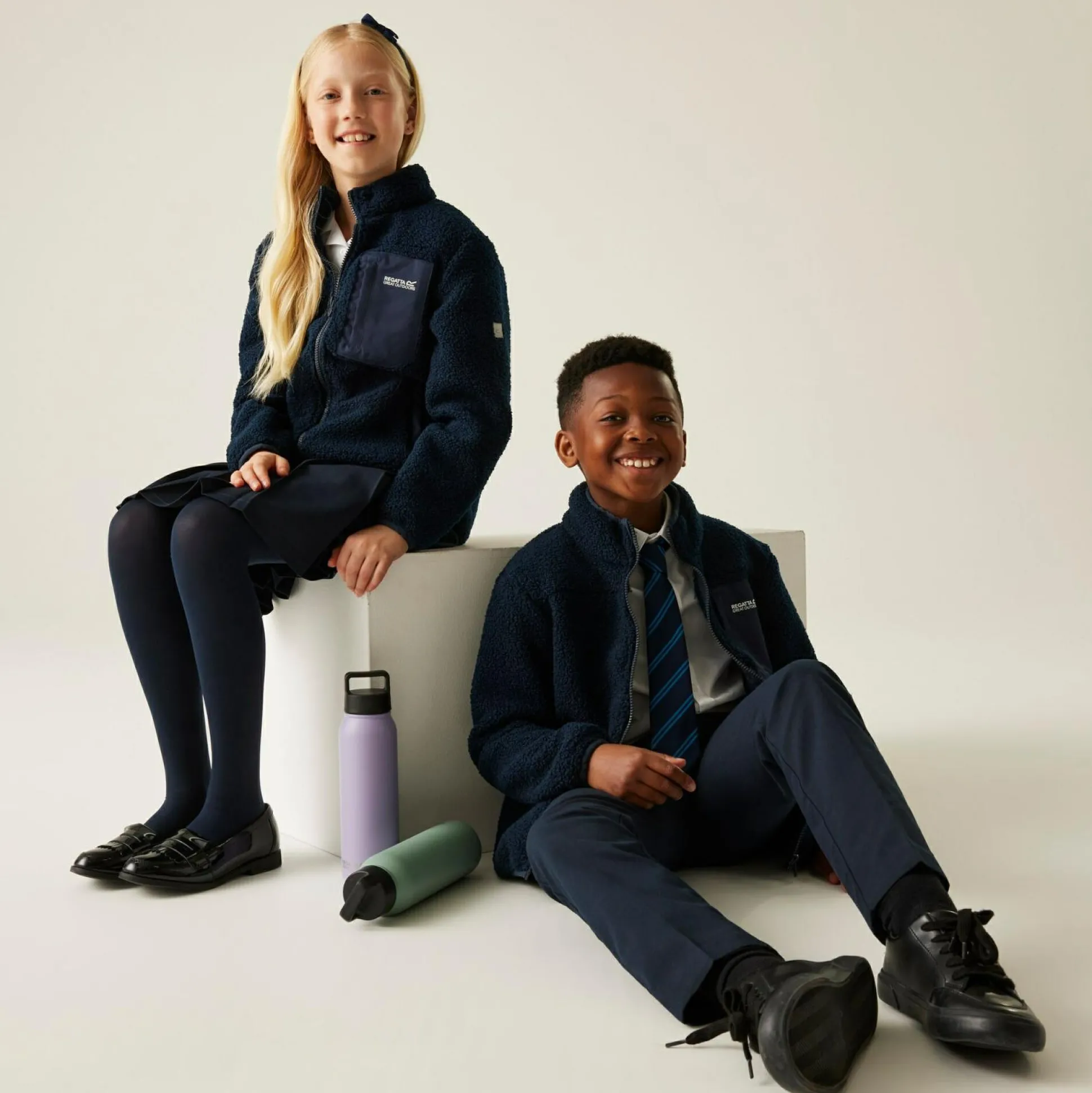 Kids' Frankie Warm Full Zip Fleece | Navy Blue