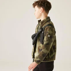 Kids' Frankie Warm Full Zip Fleece | Olive Camo Print