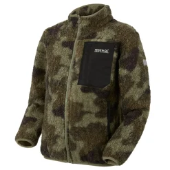 Kids' Frankie Warm Full Zip Fleece | Olive Camo Print