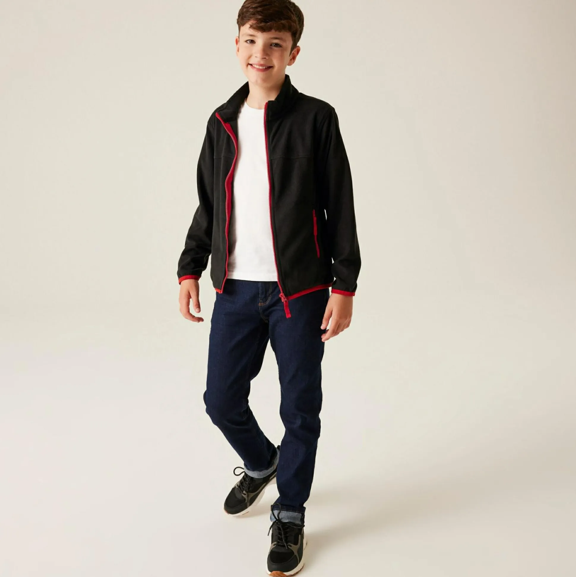Kids' Full Zip Micro Fleece | Black