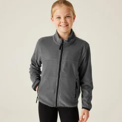 Kids' Full Zip Micro Fleece | Seal Grey