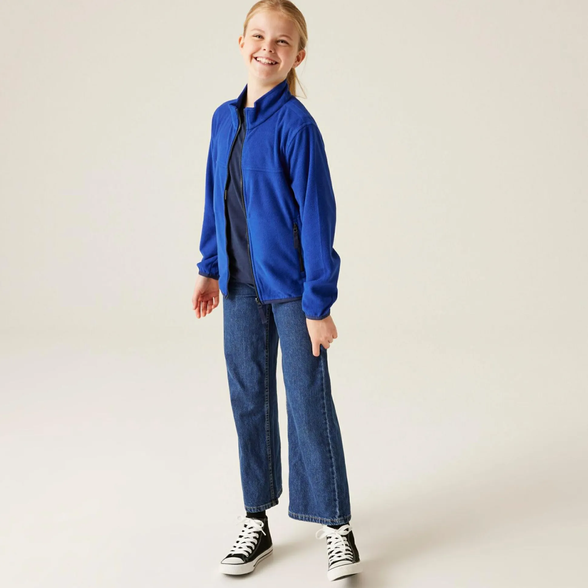 Kids' Full Zip Micro Fleece | New Royal