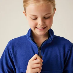 Kids' Half Zip Micro Fleece | New Royal