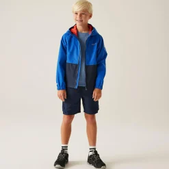 Kids' Hanleigh II Waterpoof Jacket | Olympian Blue Navy Tangerine Tango