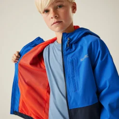 Kids' Hanleigh II Waterpoof Jacket | Olympian Blue Navy Tangerine Tango