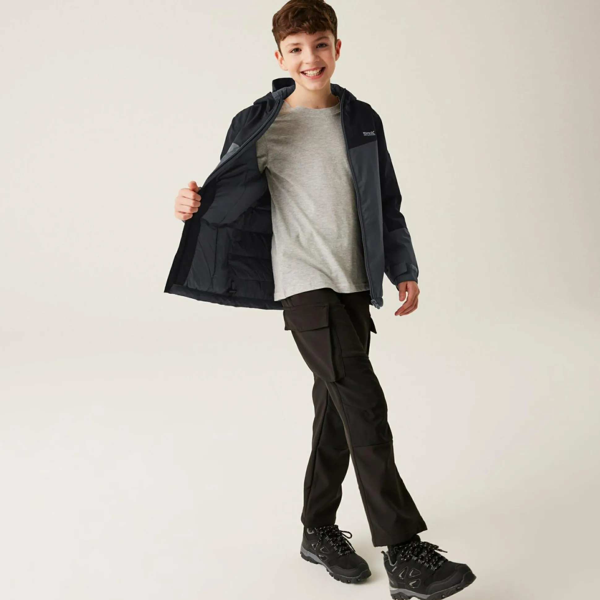 Kids' Highton V Padded Jacket | Seal Grey Black