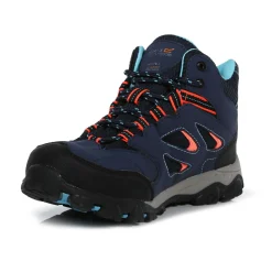 Kids' Holcombe Waterproof Mid Walking Boots | Navy Fiery Coral