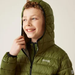 Kids' Hooded Marizion Baffled Jacket | Nephrite Green Abbey Stone