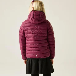 Kids' Hooded Marizion Baffled Jacket | Dark Pimento