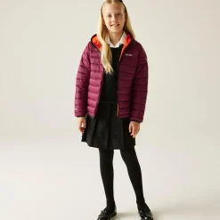 Kids' Hooded Marizion Baffled Jacket | Dark Pimento