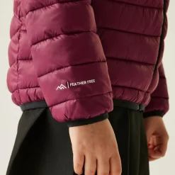 Kids' Hooded Marizion Baffled Jacket | Dark Pimento