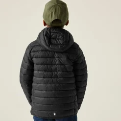 Kids' Hooded Marizion Baffled Jacket | Black