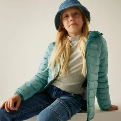 Kids' Hooded Marizion Baffled Jacket | Green