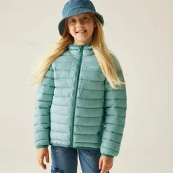 Kids' Hooded Marizion Baffled Jacket | Green