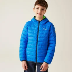 Kids' Hooded Marizion Baffled Jacket | Olympian Blue Green Flash