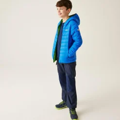 Kids' Hooded Marizion Baffled Jacket | Olympian Blue Green Flash