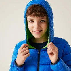 Kids' Hooded Marizion Baffled Jacket | Olympian Blue Green Flash
