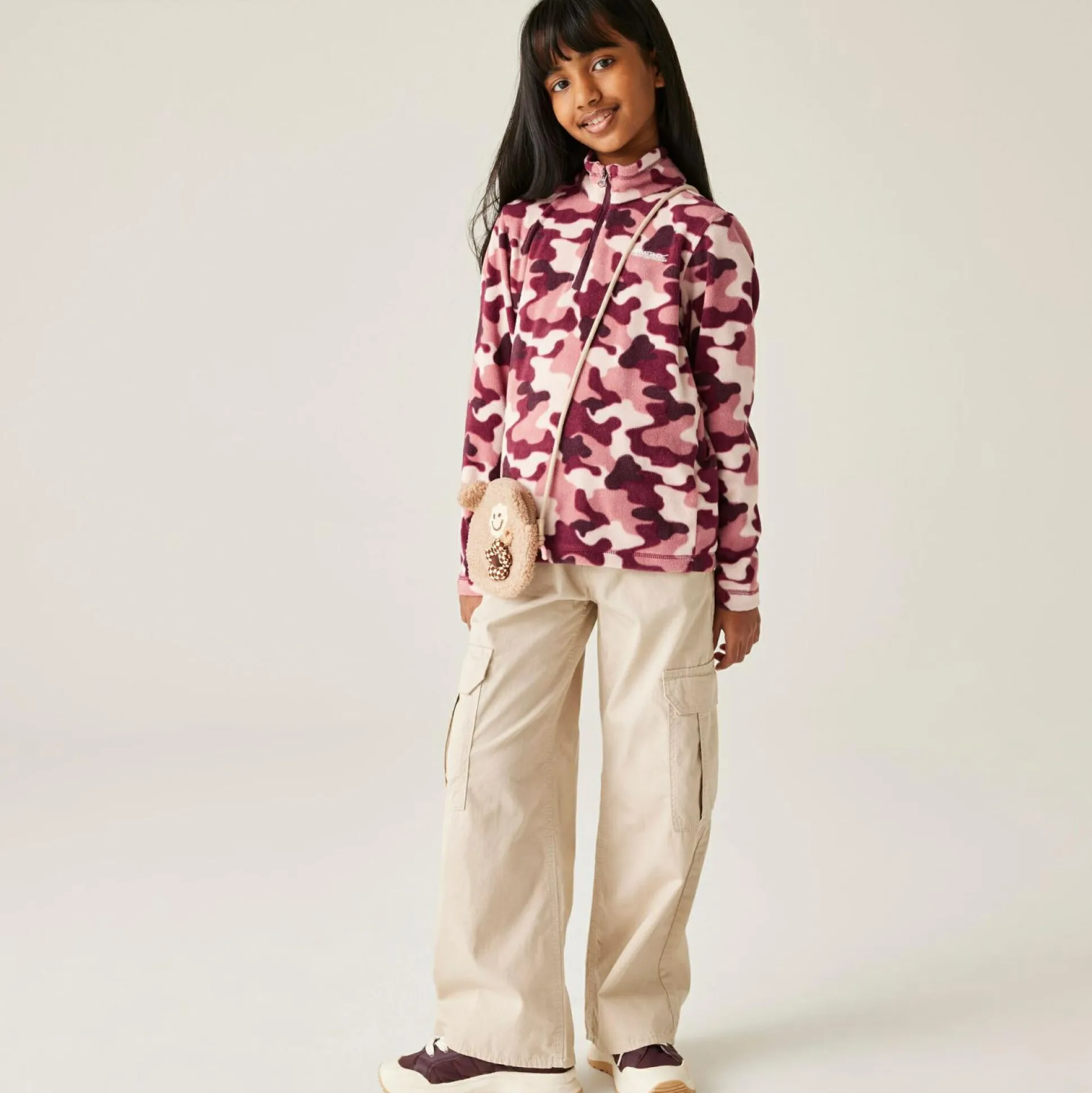 Kids' Hot Shot II Half Zip Fleece | Dusty Rose