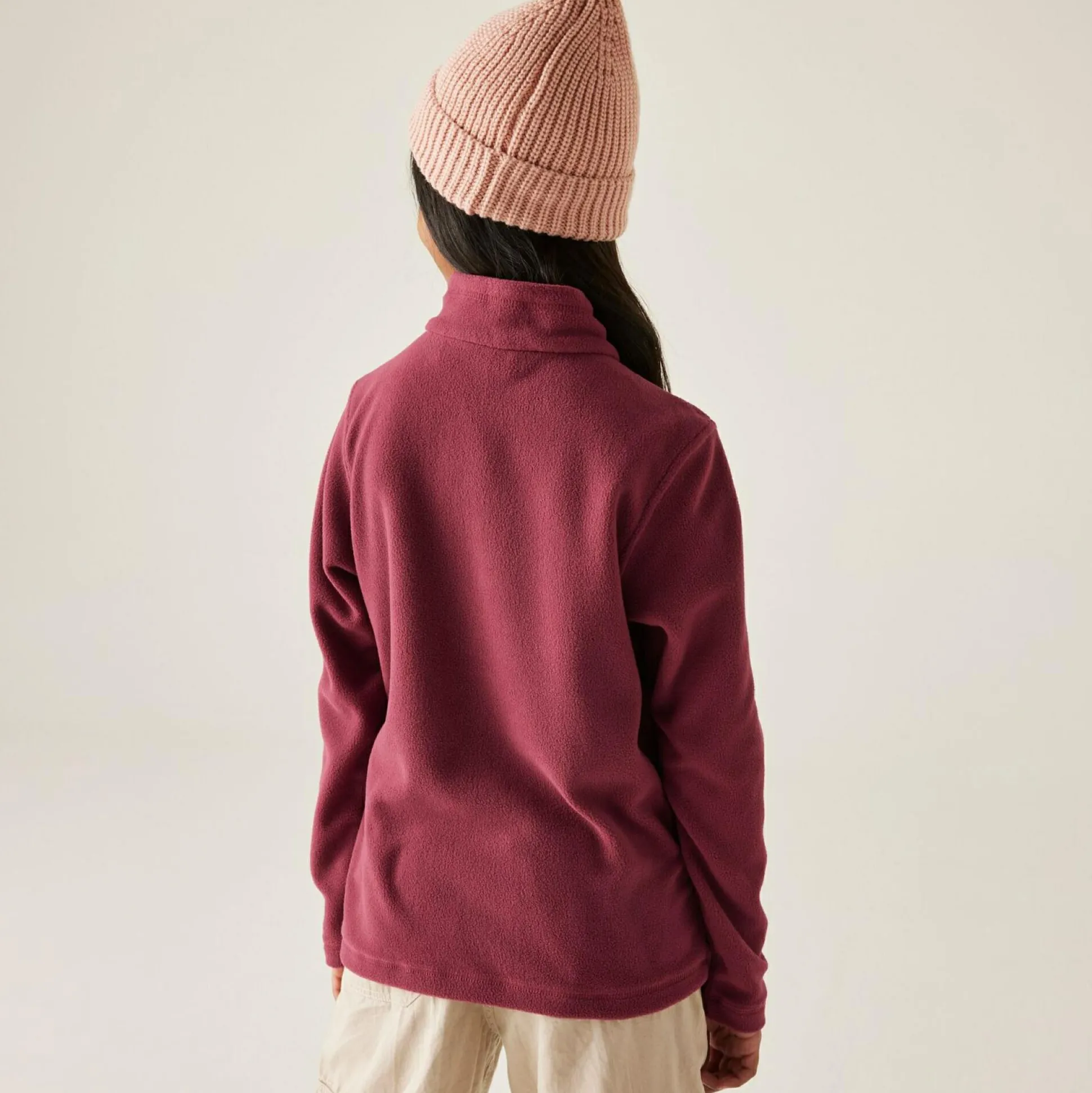 Kids' Hot Shot II Half Zip Fleece | Dark Pimento