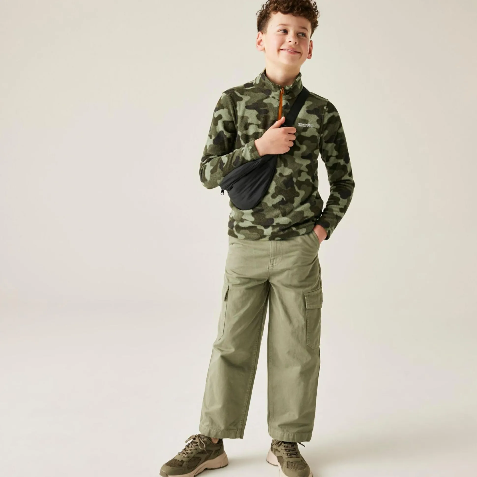 Kids' Hot Shot II Half Zip Fleece | Olive Green
