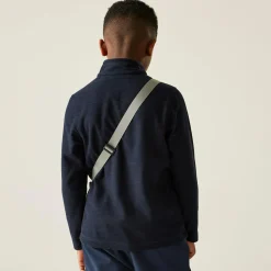 Kids' Hot Shot Marl Half Zip Fleece | Navy Blue