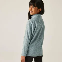 Kids' Hot Shot Marl Half Zip Fleece | Green