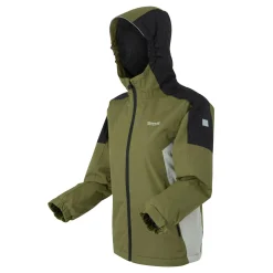 Kids' Hurdle V Waterproof Jacket | Nephrite Green Black Abbey Stone