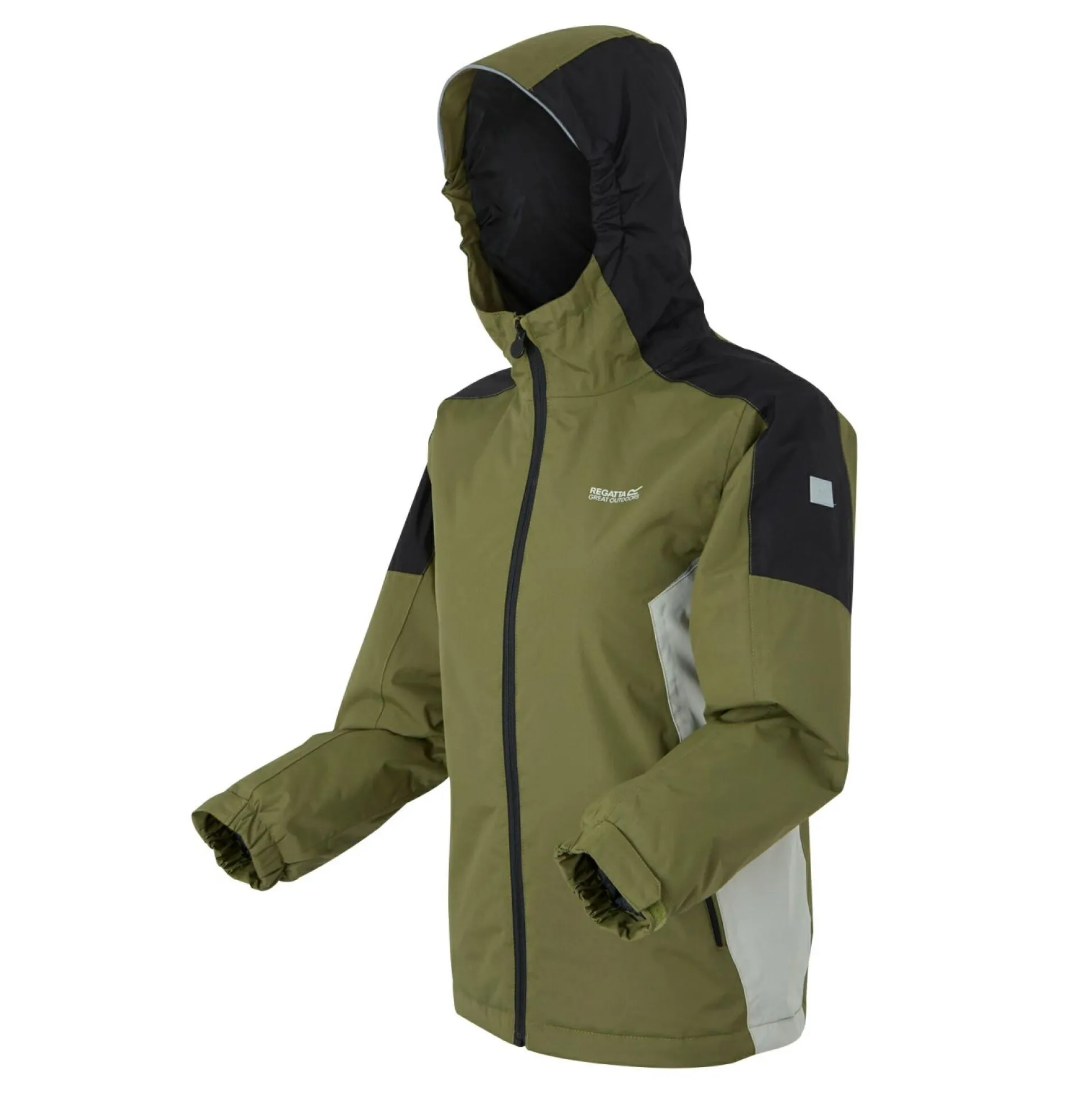 Kids' Hurdle V Waterproof Jacket | Nephrite Green Black Abbey Stone